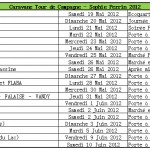 Calendrier Caravane Tour - Sophie Perrin 2012