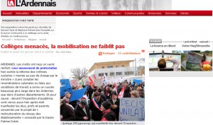 Collèges menacés, la mobilisation ne faiblit pas