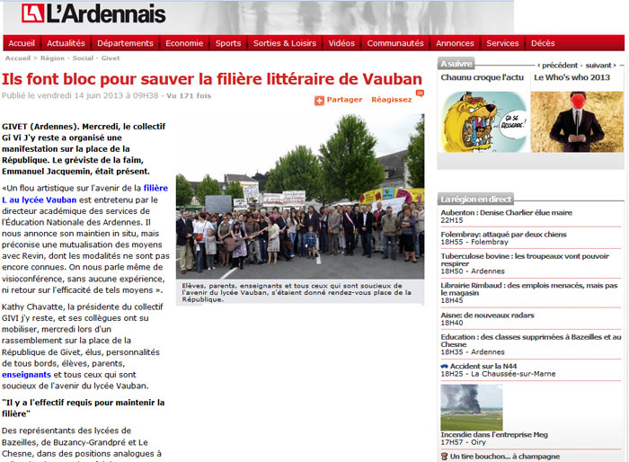 Ils font bloc pour sauver la filière littéraire de Vauban