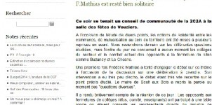 La 2C2A se veut solidaire, mais pour les collèges F.Mathias est resté bien solitaire